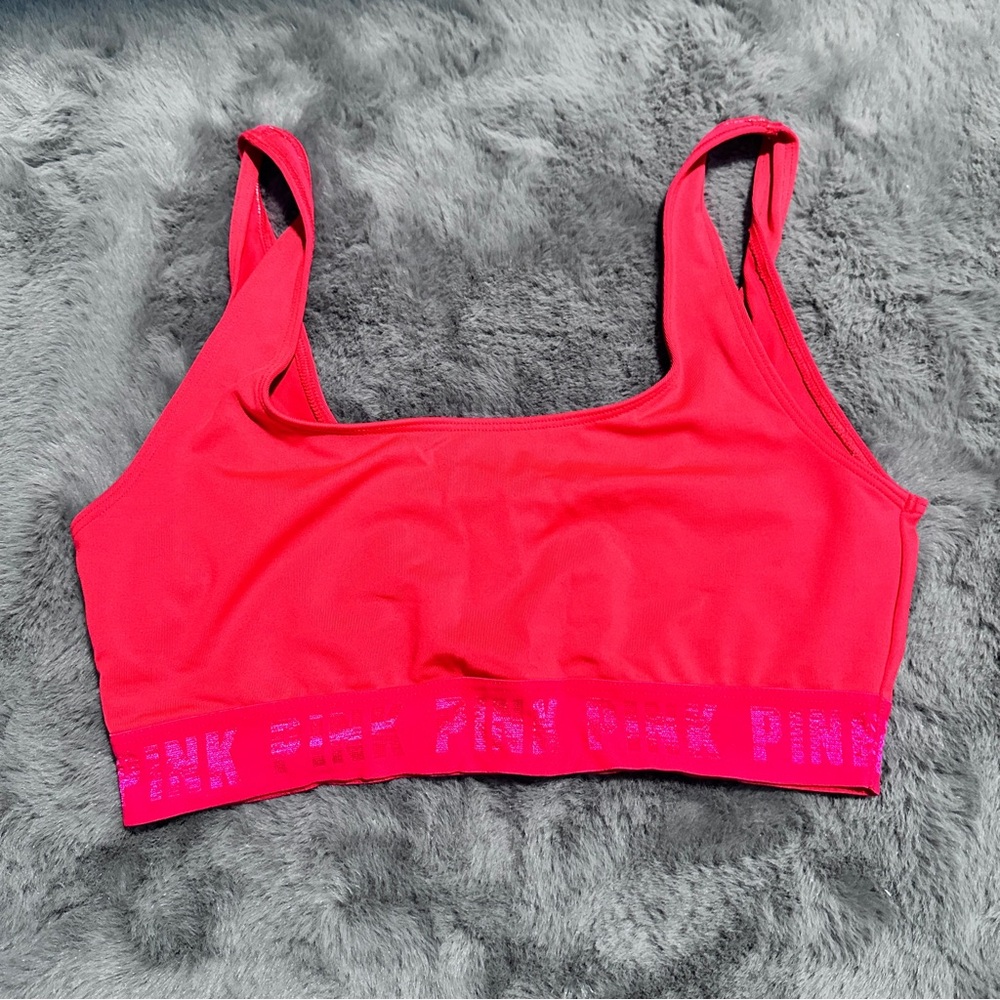 PINK Victorias Secret Ultimate Unlined Red Sports Bra
